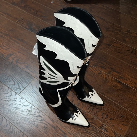 Zara Cowboys boots Leather size 40/9US - Picture 7 of 15